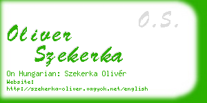 oliver szekerka business card